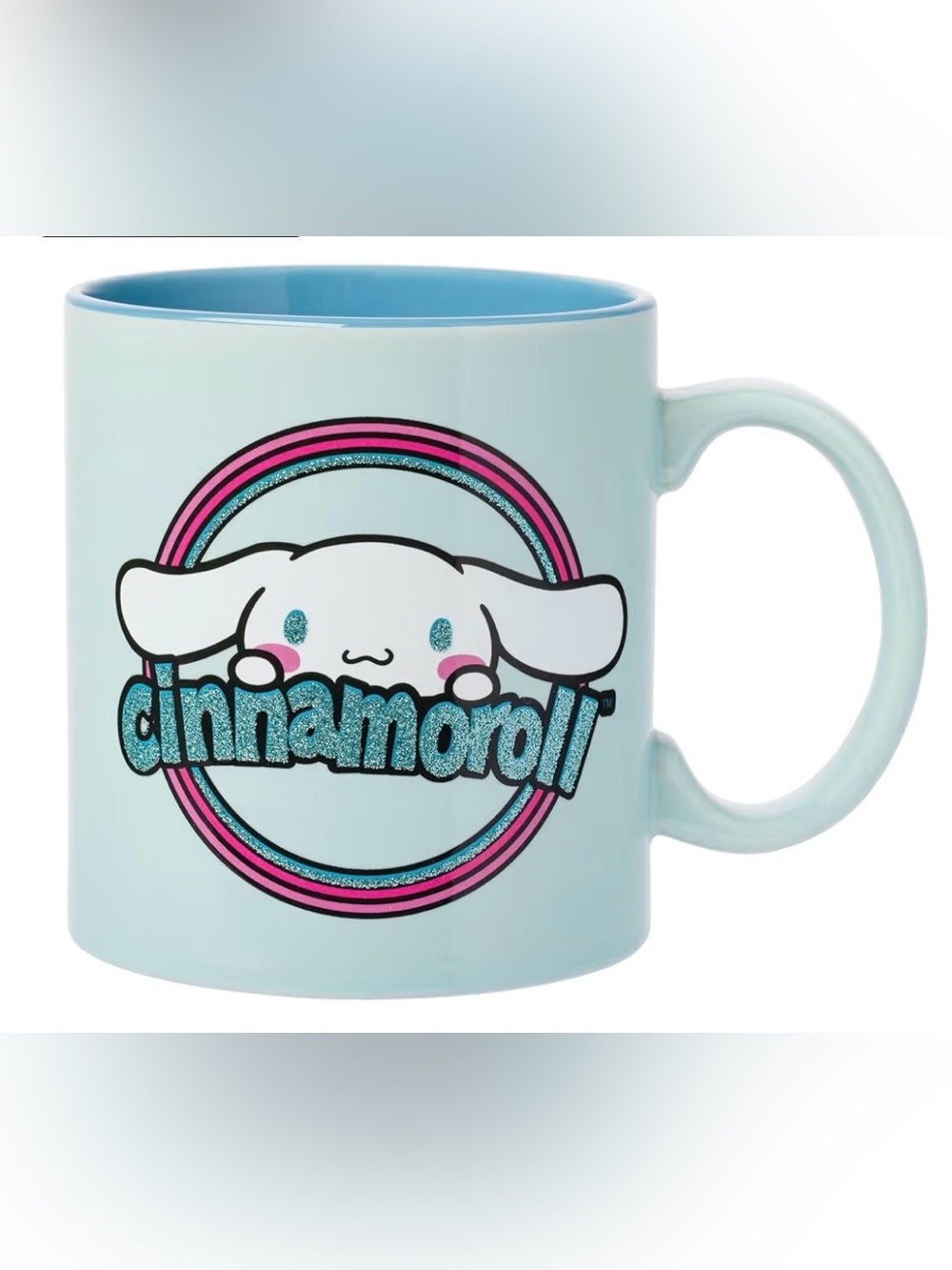 Cinnamoroll by Samrio  Rainbow Glitter Ceramic Mug, 20 Ounce